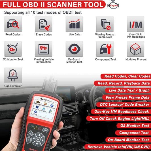 Autel AutoLink AL519 Diagnostic Tool OBD2 Scanner Code Reader