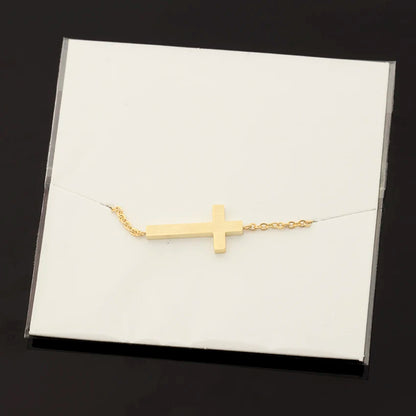 Cross Charm Stainless Steel Bracelet