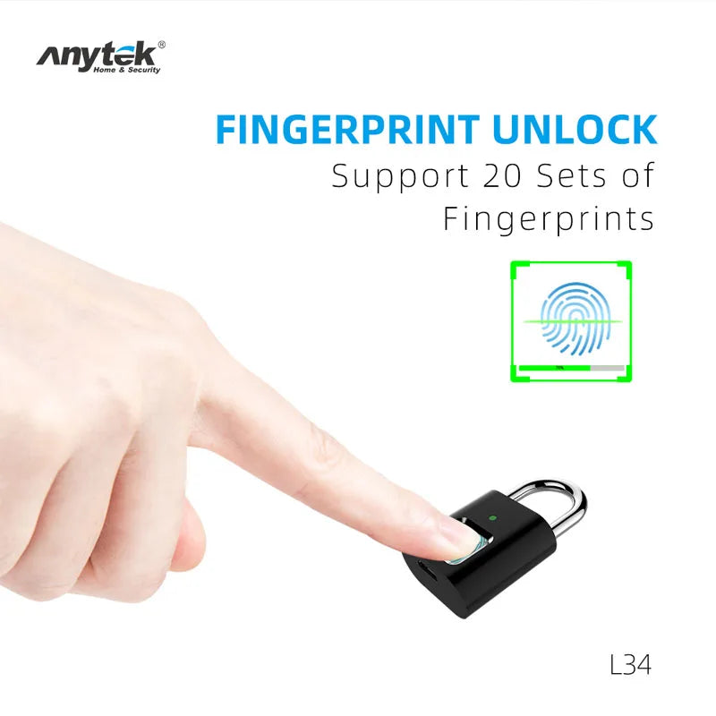 Fingerprint USB Rechargeable Lock