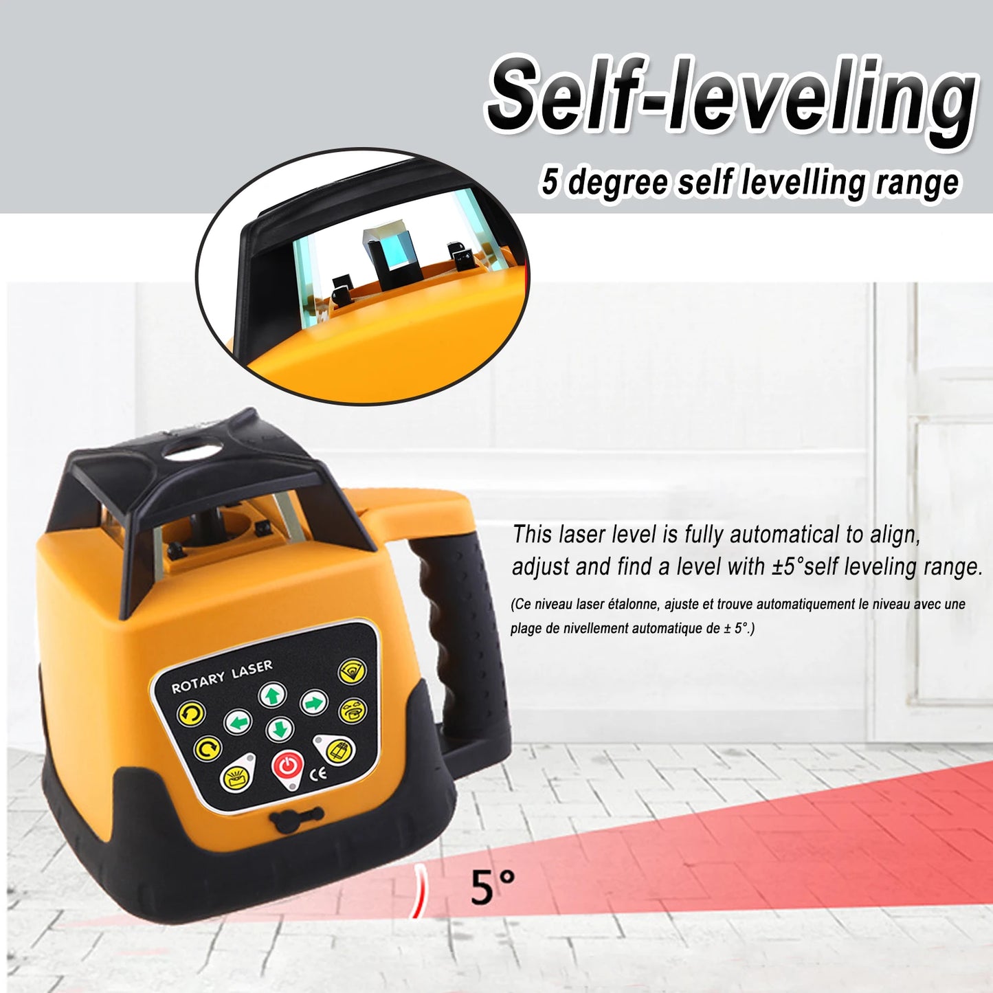 Automatic Self-Leveling Rotary Horizontal and Vertical Laser Level