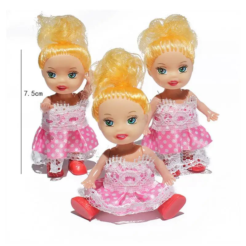 3-Inch Miniature Pocket Princess Dolls Play Set