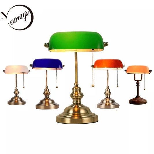 Vintage Banker Table Lamp